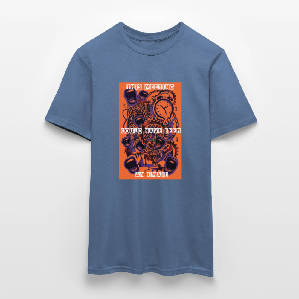 "Meeting Email" Motiv-T-Shirt für Männer - Taubenblau 
