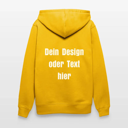 Stanley/Stella Unisex Bio-Hoodie DRUMMER - personalisierbare Vorder- und Rückseite - Spektralgelb