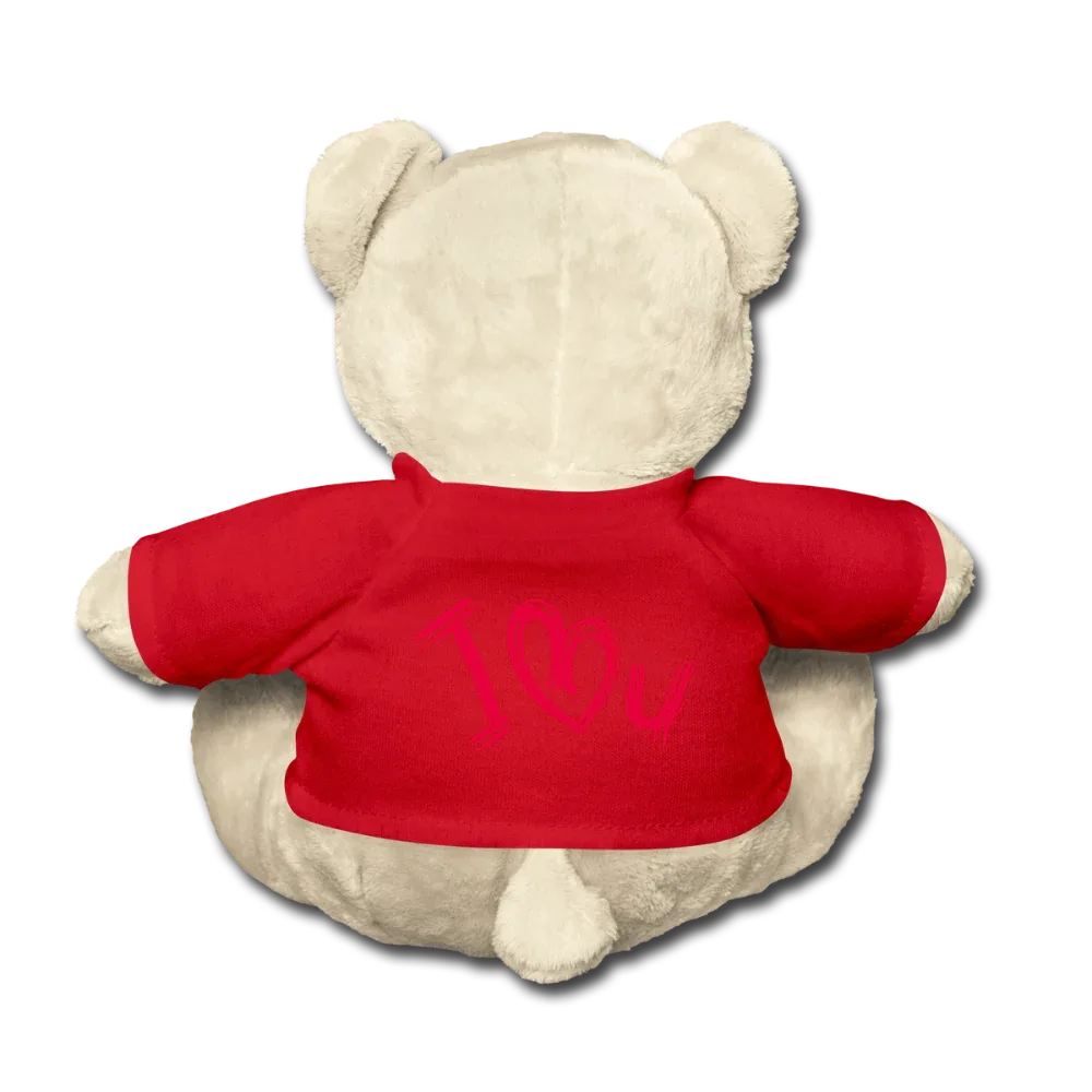 Teddy "Valentine" - personalisierbarer Text oder Name - Rot