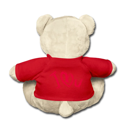 Teddy "Valentine" - personalisierbarer Text oder Name - Rot