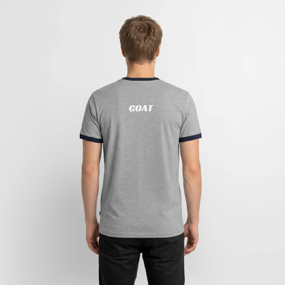 Männer T-Shirt "GOAT" - Grau/Navy 