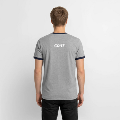 Männer T-Shirt "GOAT" - Grau/Navy 