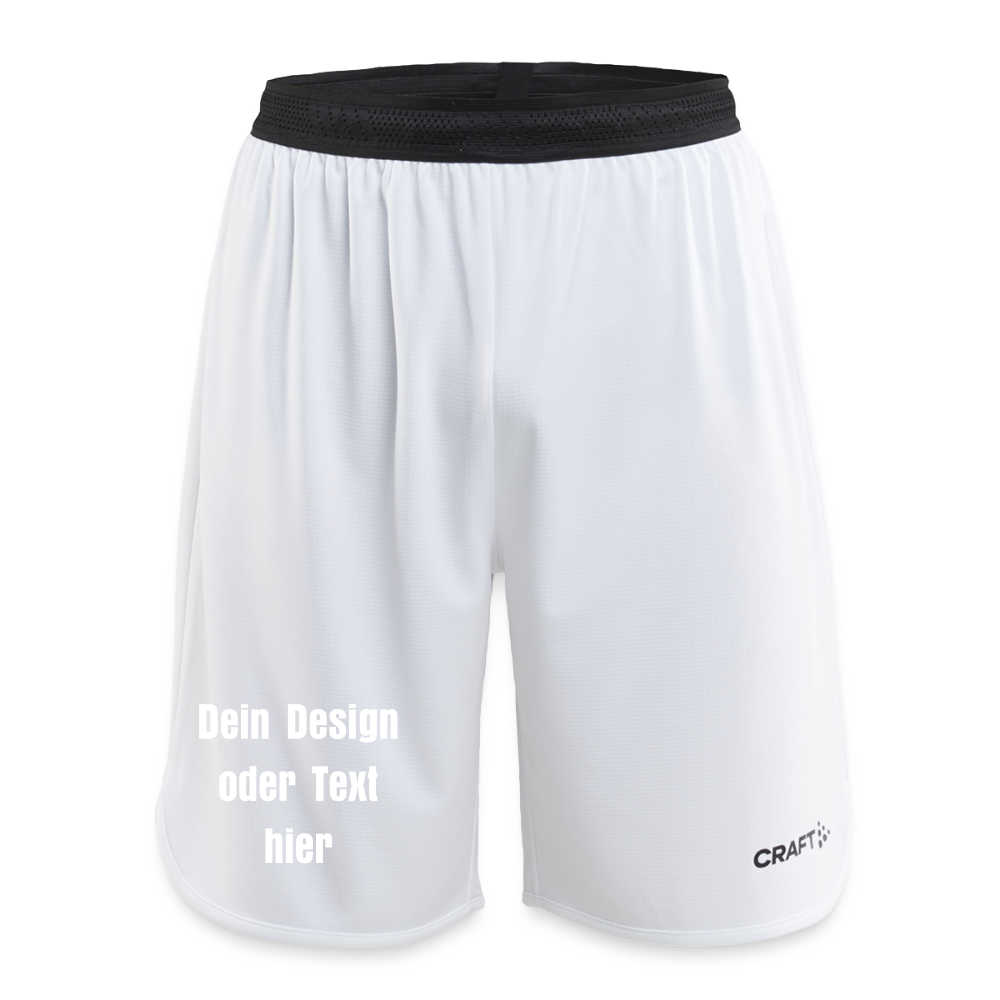 CRAFT Progress Männer Basketballshorts - personalisierbar - Weiß