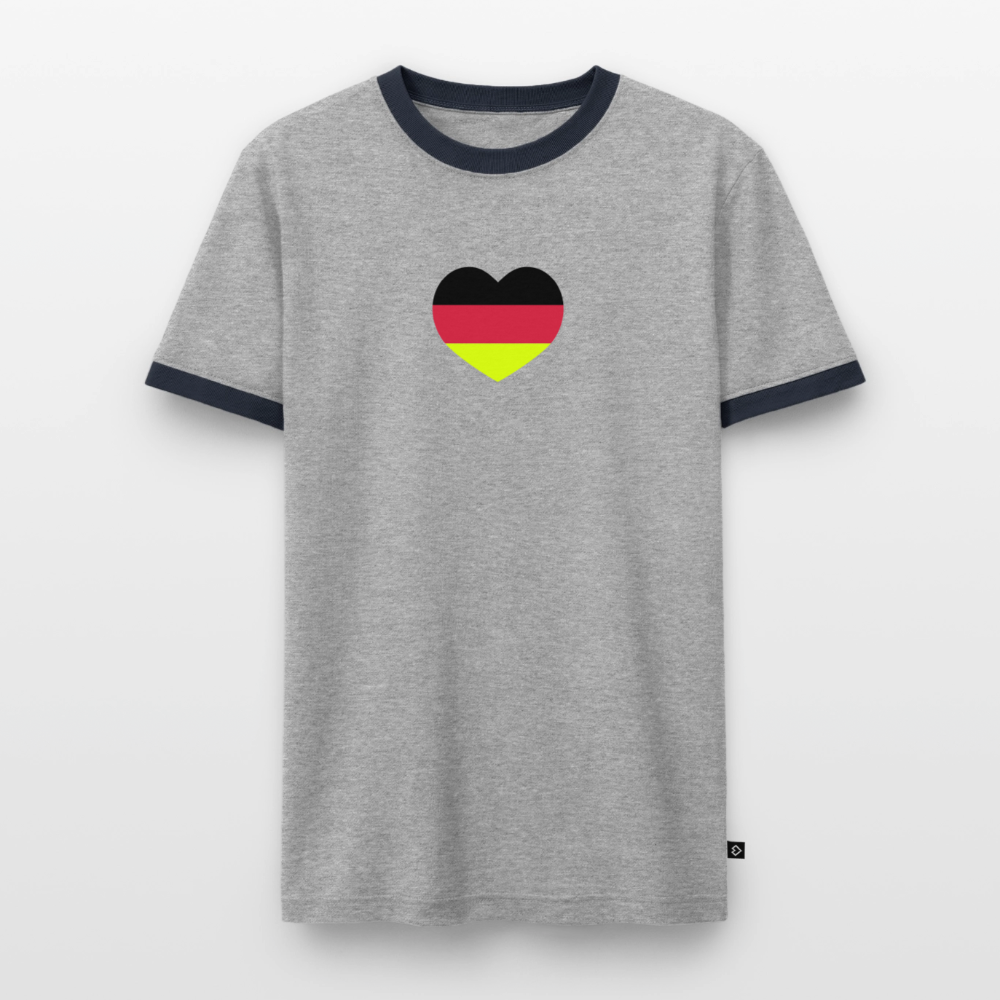 Männer T-Shirt Fussball "Spielmacher" - Grau/Navy 