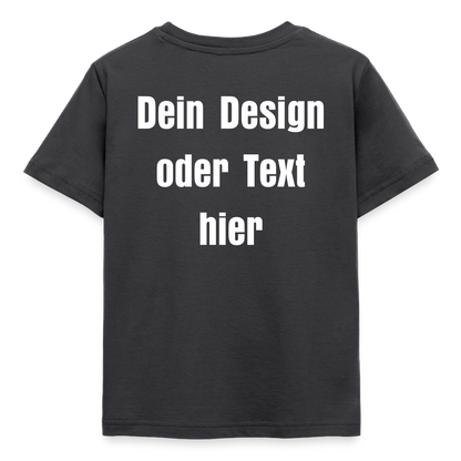 Kinder T-Shirt - personalisierbare Vorder- und Rückseite - Dunkelgrau