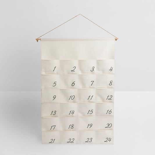 Leinen Adventskalender - Naturweiß
