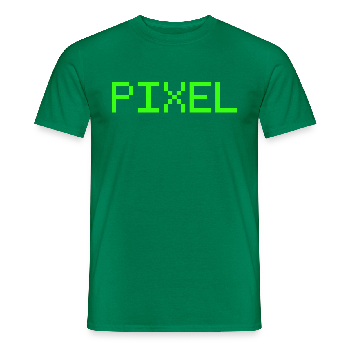 Pixel. Phosphor-Motiv Motiv-T-Shirt für Männer, Farbe Kelly Green