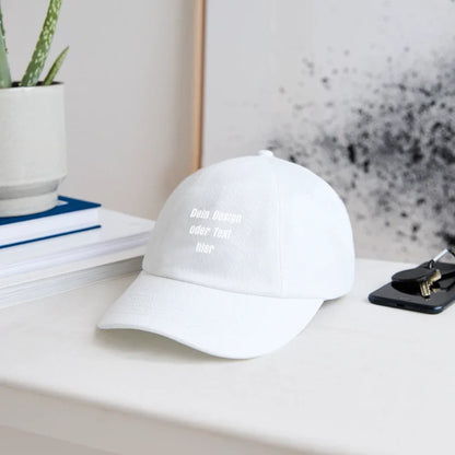 Baseballkappe - personalisierbar - Weiß/Weiß
