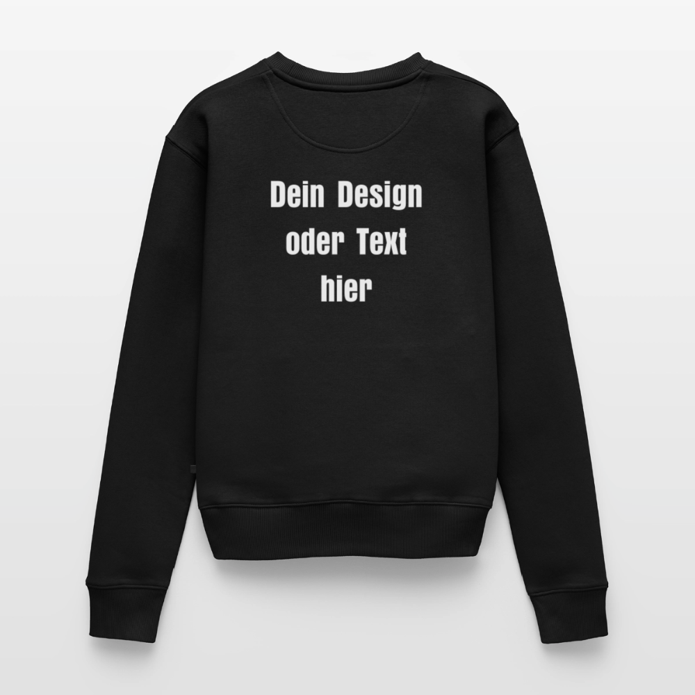 Frauen Premium Pullover - personalisierbar - Schwarz