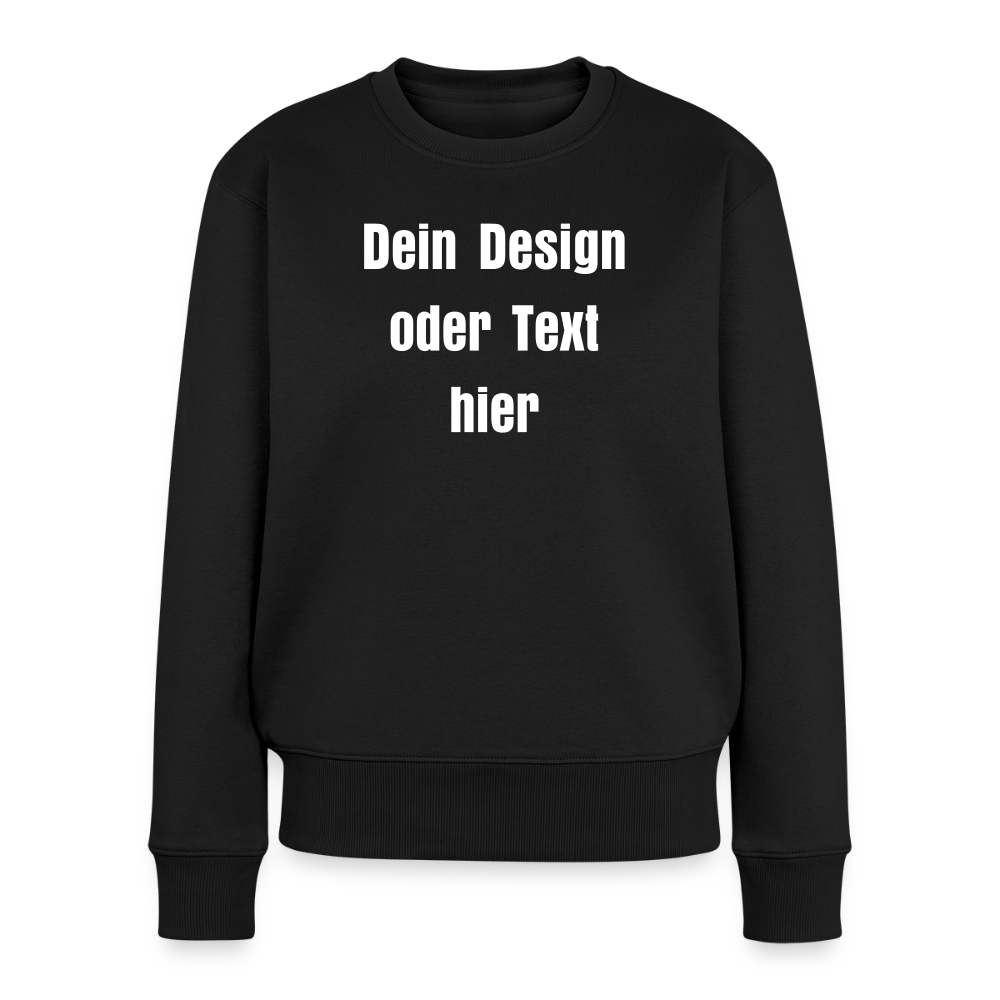 Frauen Premium Pullover - personalisierbar - Schwarz
