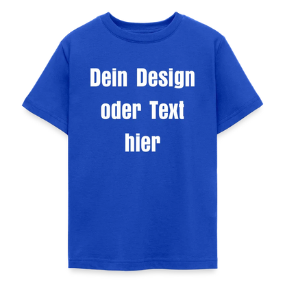 Teenager T-Shirt - personalisierbare Vorder- und Rückseite - Royalblau