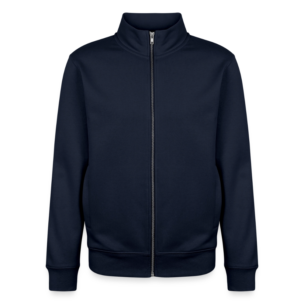 Pullover mit Zip-Kragen für Sie und Ihn (Unisex) - personalisierbare Vorder- und Rückseite - Navy