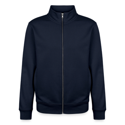 Pullover mit Zip-Kragen für Sie und Ihn (Unisex) - personalisierbare Vorder- und Rückseite - Navy
