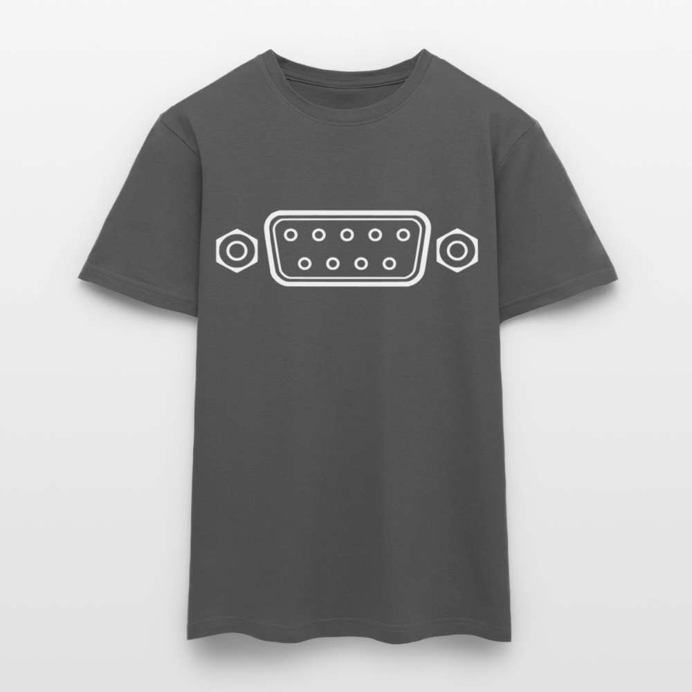DB-9 RS-232 Retro T-Shirt für Herren - Anthrazit