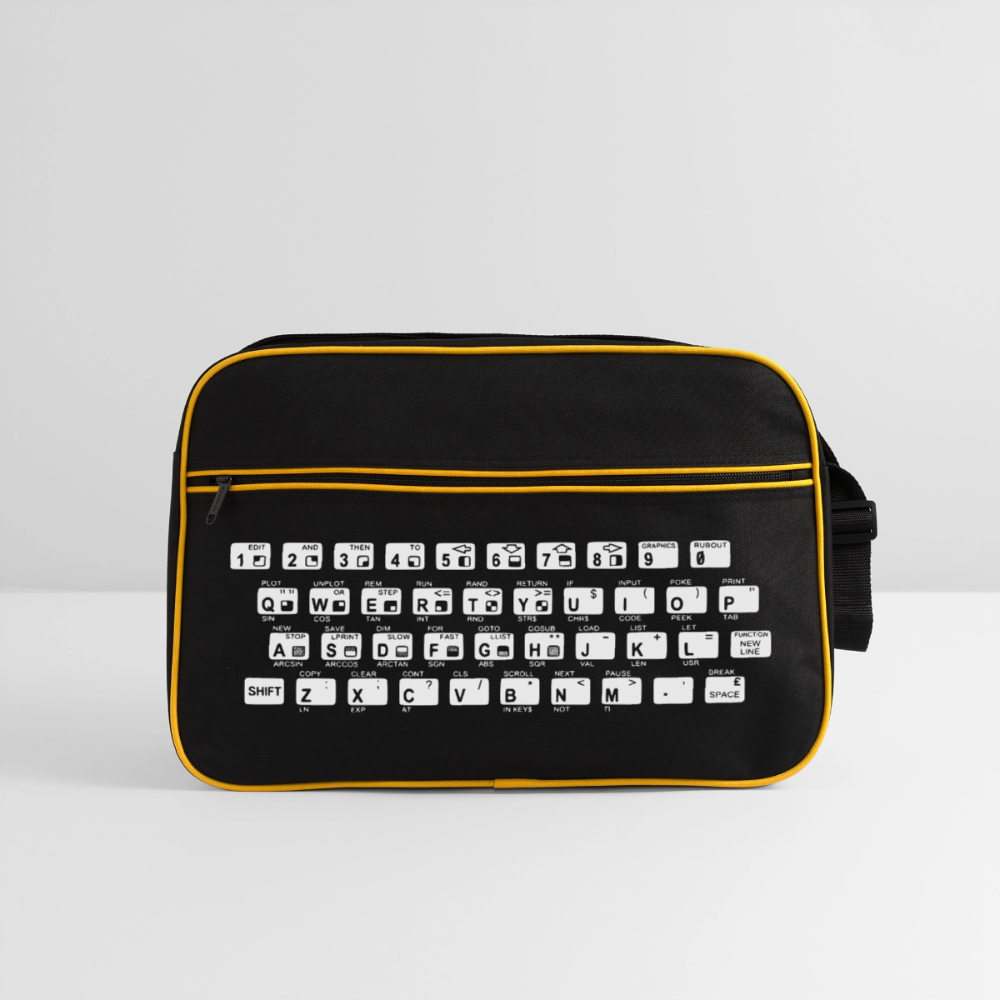 48K ZX Spectrum Retro Tasche - Schwarz/Gold