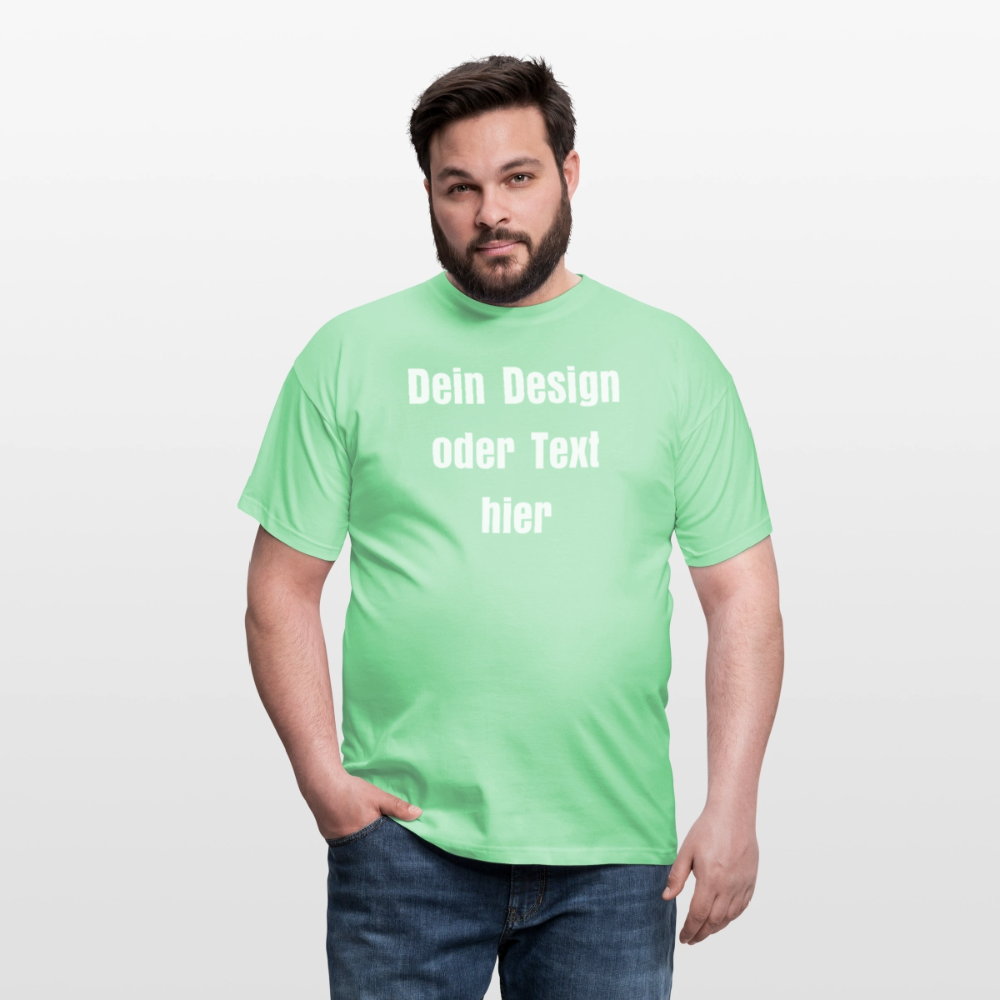 Männer T-Shirt - personalisierbare Vorder- und Rückseite - Mintgrün