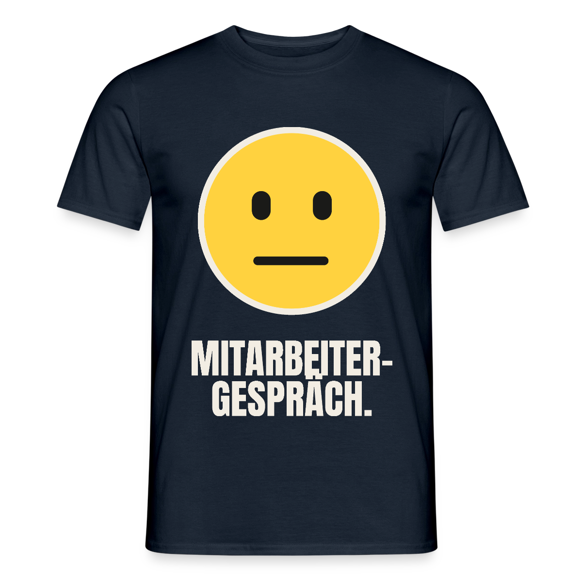 Mitarbeitergespräch. Motiv-T-Shirt für Männer, Farbe Navy