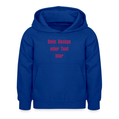 Kinder Hoodie - personalisierbare Vorder- und Rückseite - Royalblau