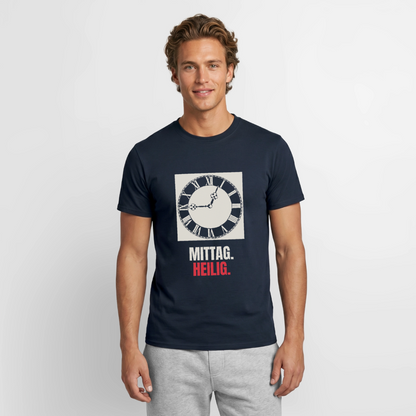 "Mittag. Heilig." Motiv-T-Shirt für Männer, Farbe Navy