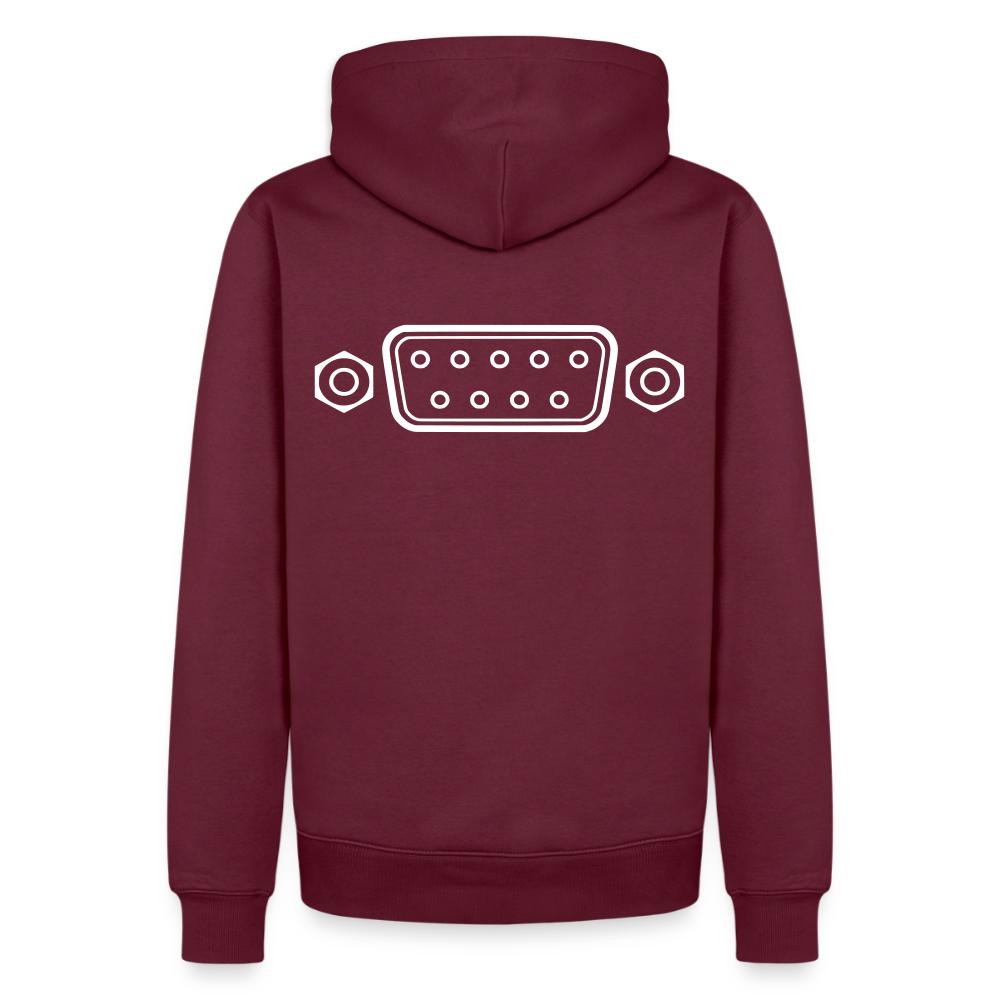 DB-9 RS-232 Retro Hoodie für Herren - Burgunderrot
