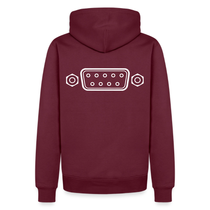 DB-9 RS-232 Retro Hoodie für Herren - Burgunderrot
