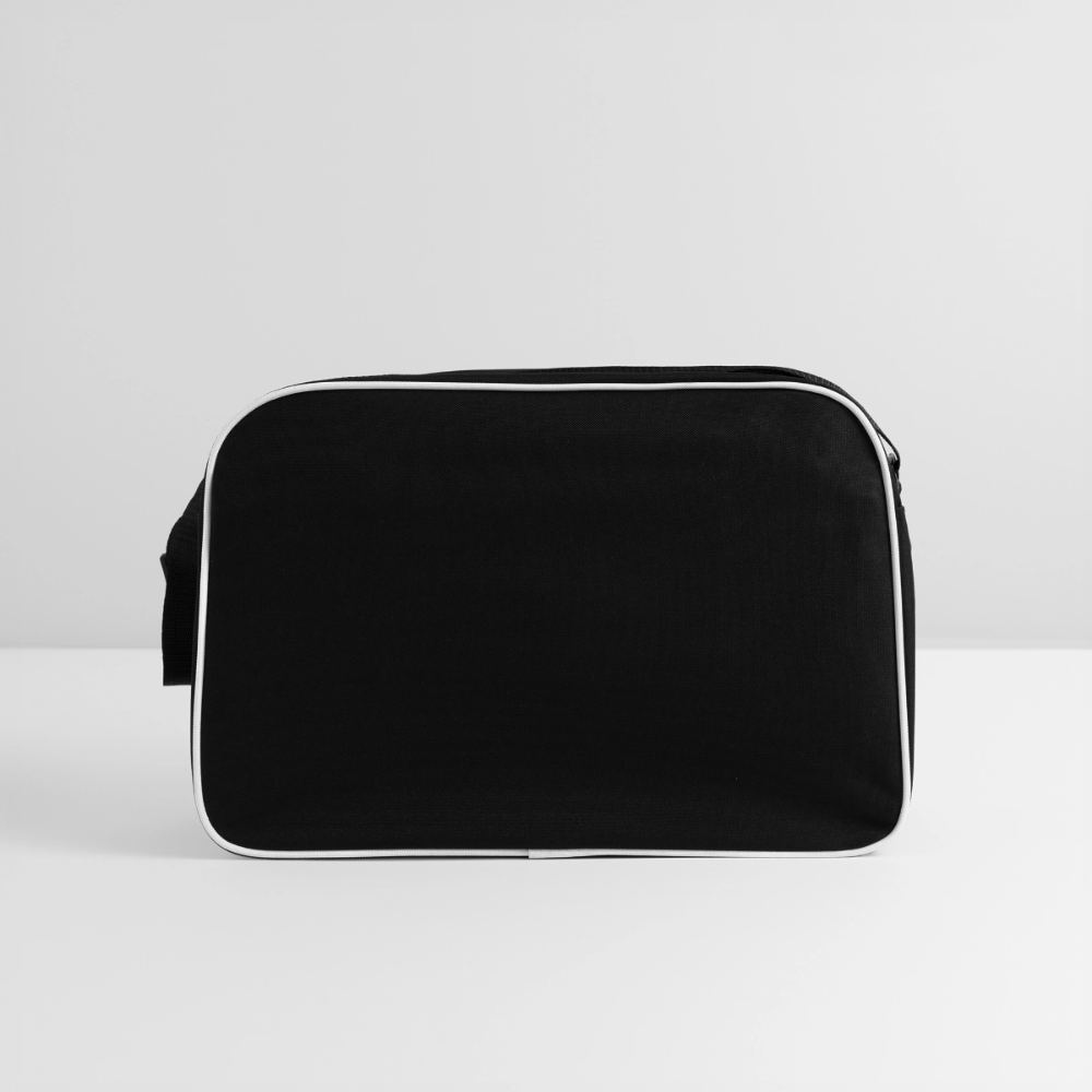 Retro Tasche mit Reißverschluss "PIXEL" - Schwarz/Weiß