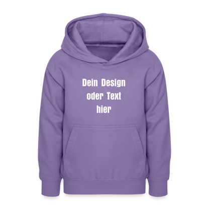 Teenager Hoodie - personalisierbare Vorder- und Rückseite - Lavendel