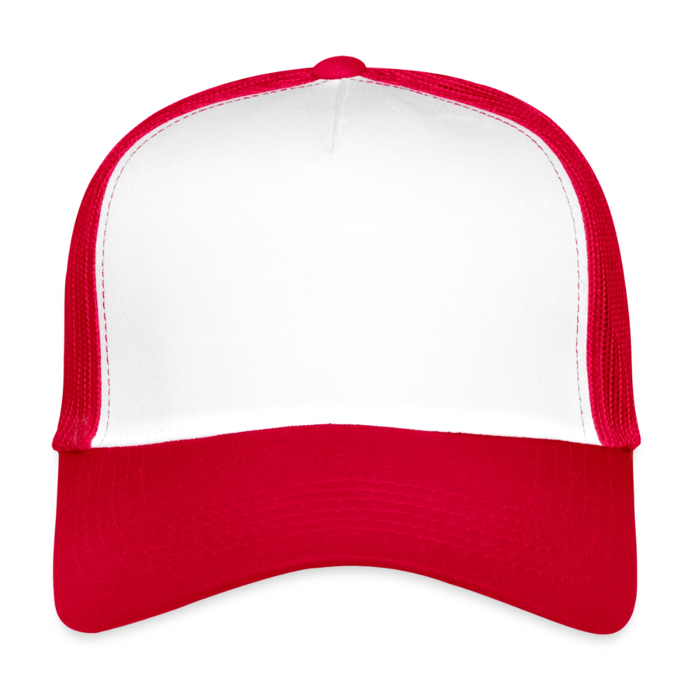Trucker Cap - personalisierbar - Weiß/Rot