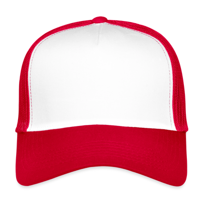 Trucker Cap - personalisierbar - Weiß/Rot