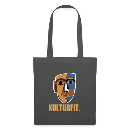 Kulturfit. Kubismus-Motiv Stoffbeutel, Farbe Graphite