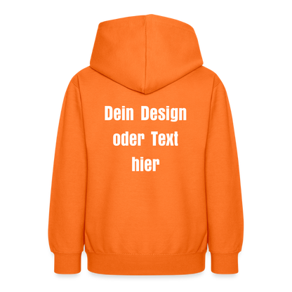 Teenager Hoodie - personalisierbare Vorder- und Rückseite - Orange