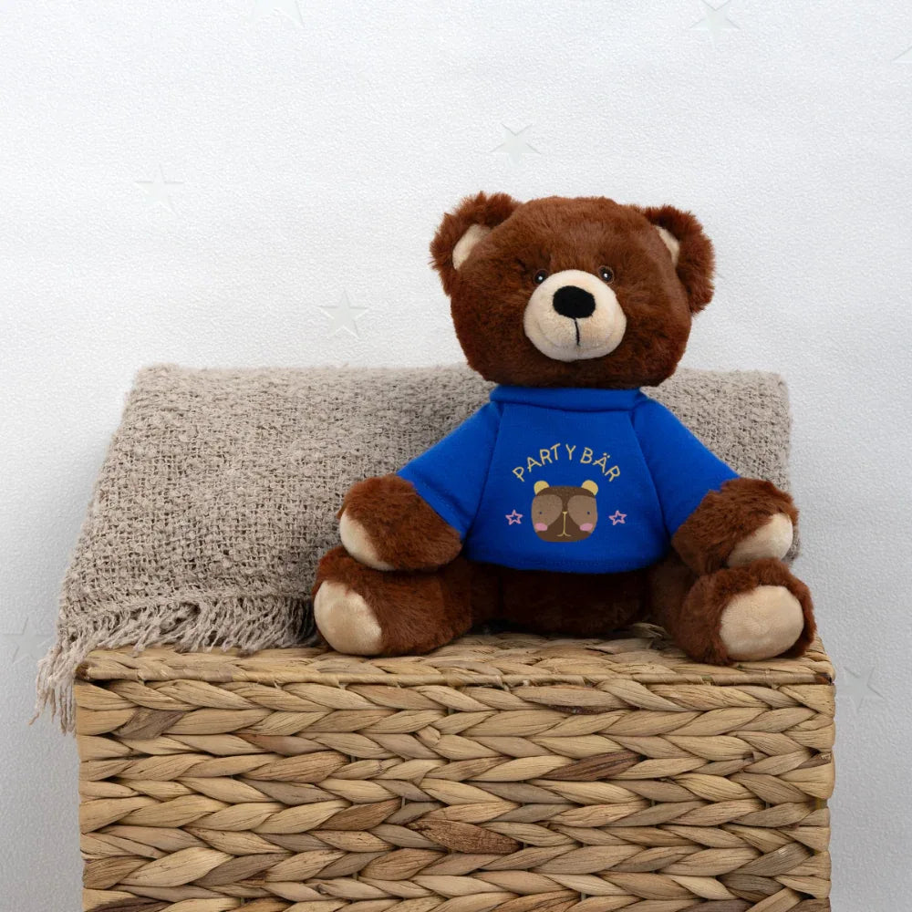 MiniFeet® RecycelBär® Braun - personalisierbar - Königsblau