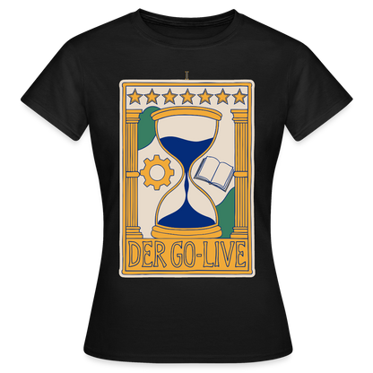 Der Go-Live. Tarot-Motiv Motiv-T-Shirt für Frauen, Farbe Schwarz