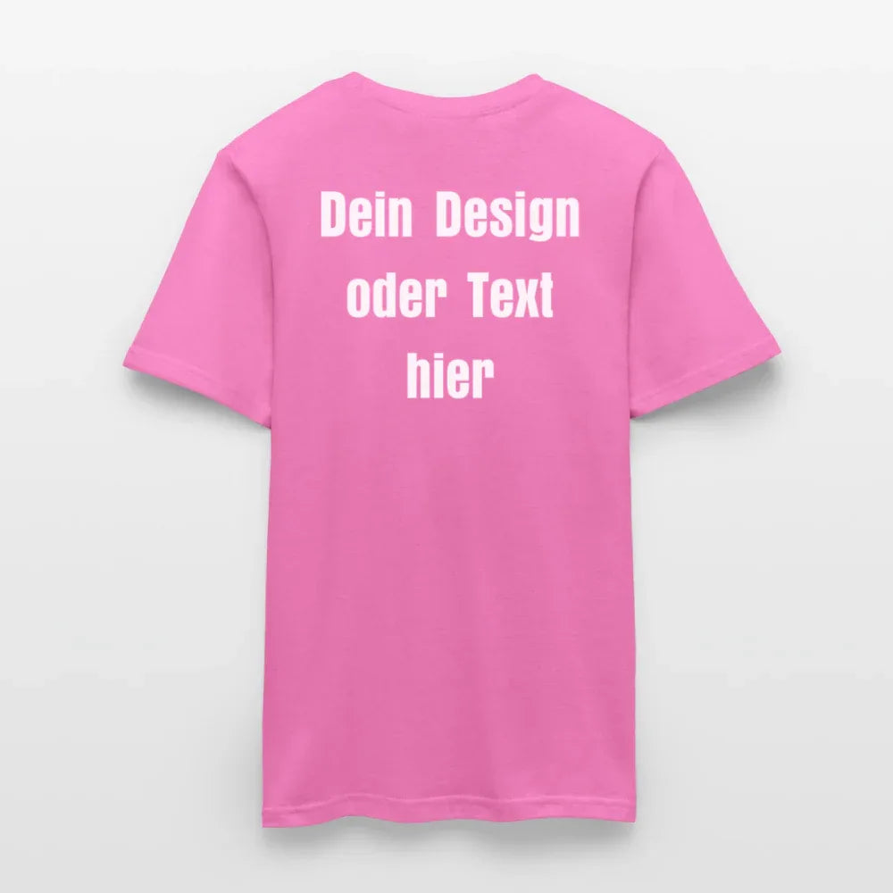 Männer T-Shirt - personalisierbare Vorder- und Rückseite - Pink