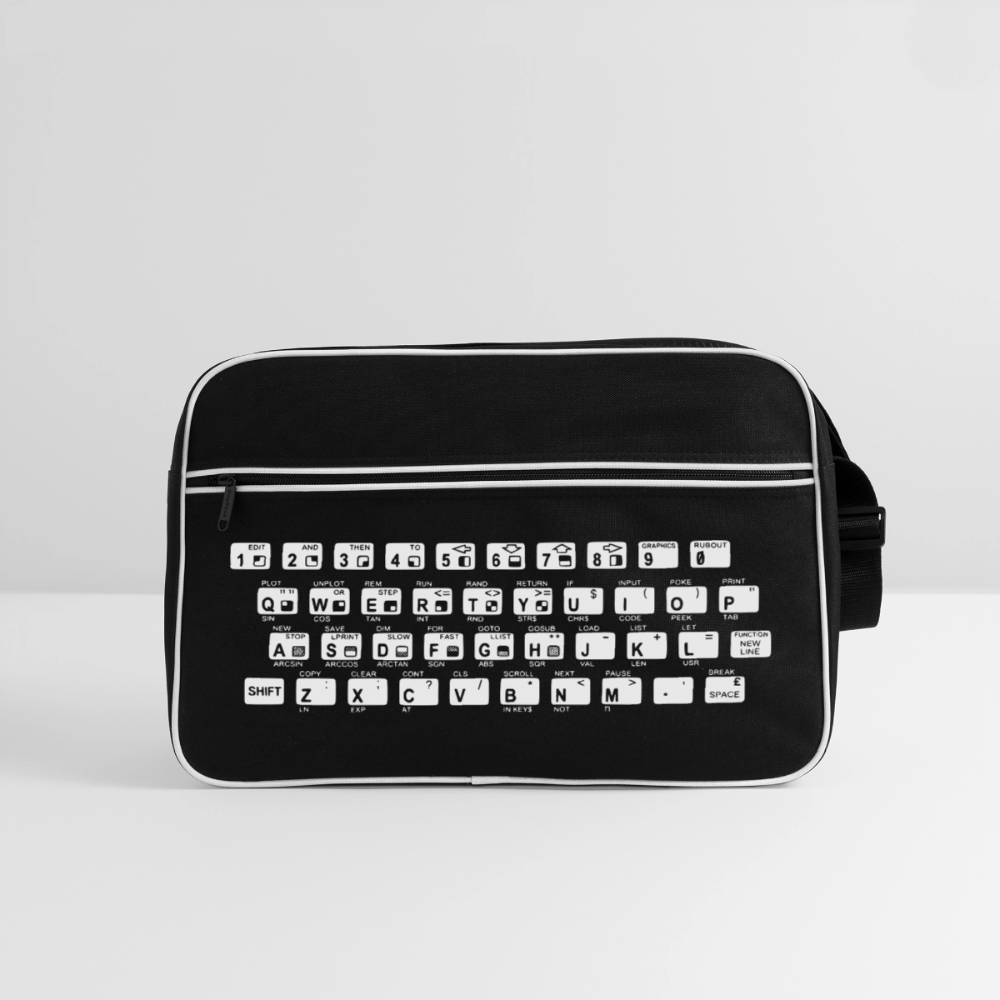 48K ZX Spectrum Retro Tasche - Schwarz/Weiß