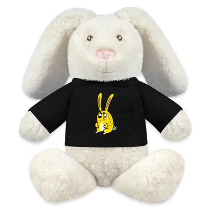 MiniFeet® RecycelHase® Creme - personalisierbar - Schwarz