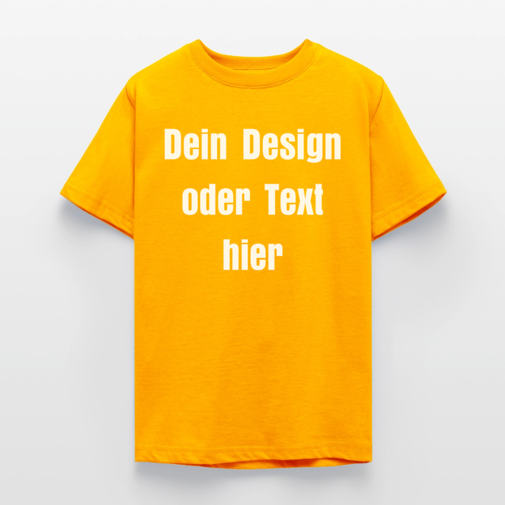 Teenager T-Shirt - personalisierbare Vorder- und Rückseite - Gold