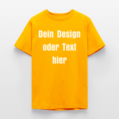 Teenager T-Shirt - personalisierbare Vorder- und Rückseite - Gold