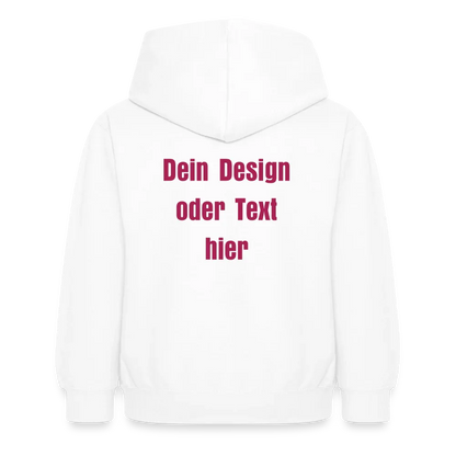 Kinder Hoodie - personalisierbare Vorder- und Rückseite - Weiß