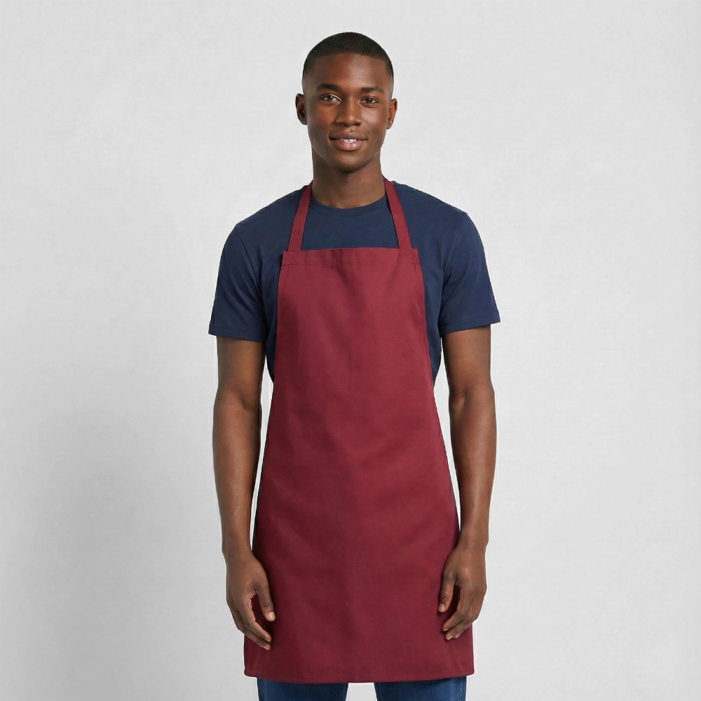 Kochschürze 100 % Baumwolle - personalisierbar - Bordeaux