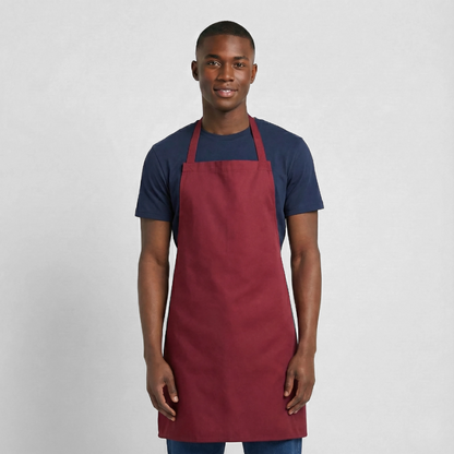 Kochschürze 100 % Baumwolle - personalisierbar - Bordeaux