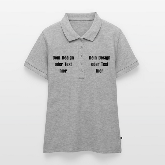 Stanley/Stella Frauen Bio-Poloshirt ELLISER - personalisierbar - Grau meliert