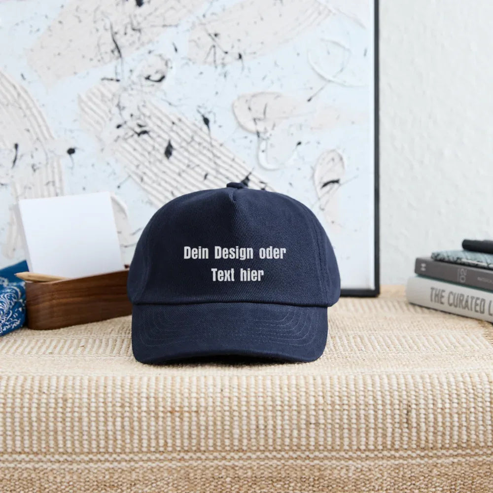 Kontrast Snapback Basecap für Kinder - personalisierbar - Navy