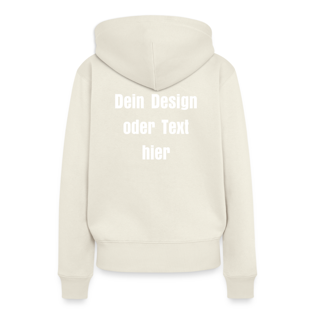 Frauen Premium Hoodie - personalisierbare Vorder- und Rückseite - Naturweiß