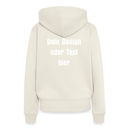 Frauen Premium Hoodie - personalisierbare Vorder- und Rückseite - Naturweiß