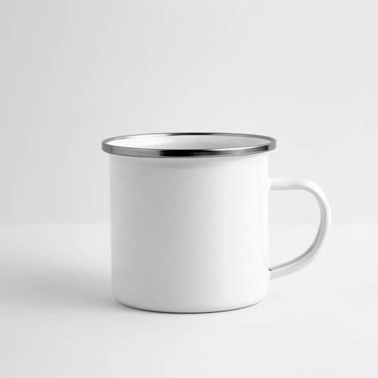 Emaille-Tasse 300ml - personalisierbar - Weiß