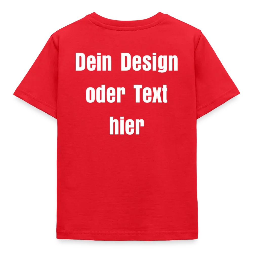 Kinder T-Shirt - personalisierbare Vorder- und Rückseite - Rot