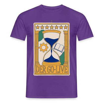 Der Go-Live. Tarot-Motiv Motiv-T-Shirt für Männer, Farbe Lila