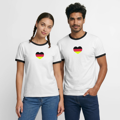Männer T-Shirt Fussball "Spielmacher" - Weiß/Schwarz