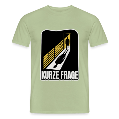 "Kurze Frage. Film-noir-Motiv" Motiv-T-Shirt für Männer, Farbe Sage